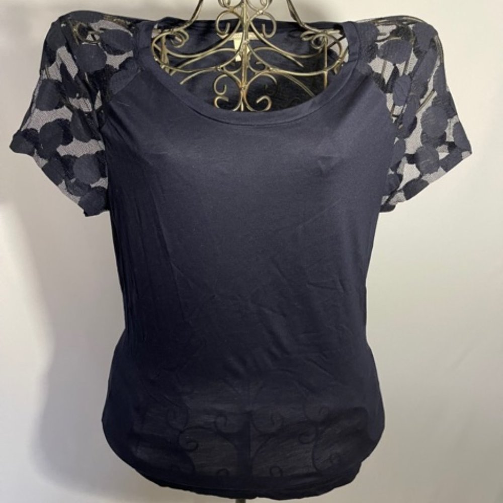 Banana Republic Navy Blue Short Sleeved Top